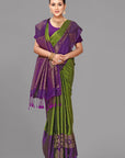 Mahendi by purpal kanjivaram soft silk saree