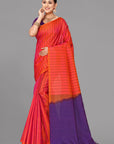 Orange soft silk saree