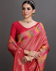Rani pink Soft Tissue Saree