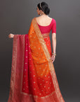 Multicolour Crepe Embroidered Saree