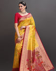 Yellow Soft Tissue Saree