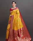 Yellow Soft Tissue Saree