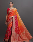 Multicolour Crepe Embroidered Saree