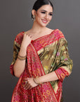 Mehendi Green Soft Tissue Saree