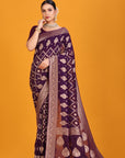 Magenta Georgette Saree
