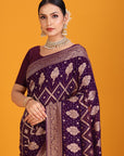 Magenta Georgette Saree