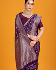 Magenta Crepe Saree