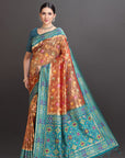 Rust Soft Tissue Saree