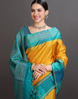 Yellow Soft Kanjivaram Silk Saree