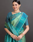 Pista Green Kanjivaram Soft Silk Saree