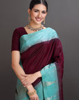 Maroon Kanjivaram Soft Silk Saree