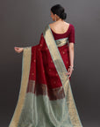 Deep Red Kanjivaram Silk Saree