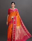Mango Yellow Kanjivaram Silk Saree
