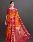 Mango Yellow Kanjivaram Silk Saree