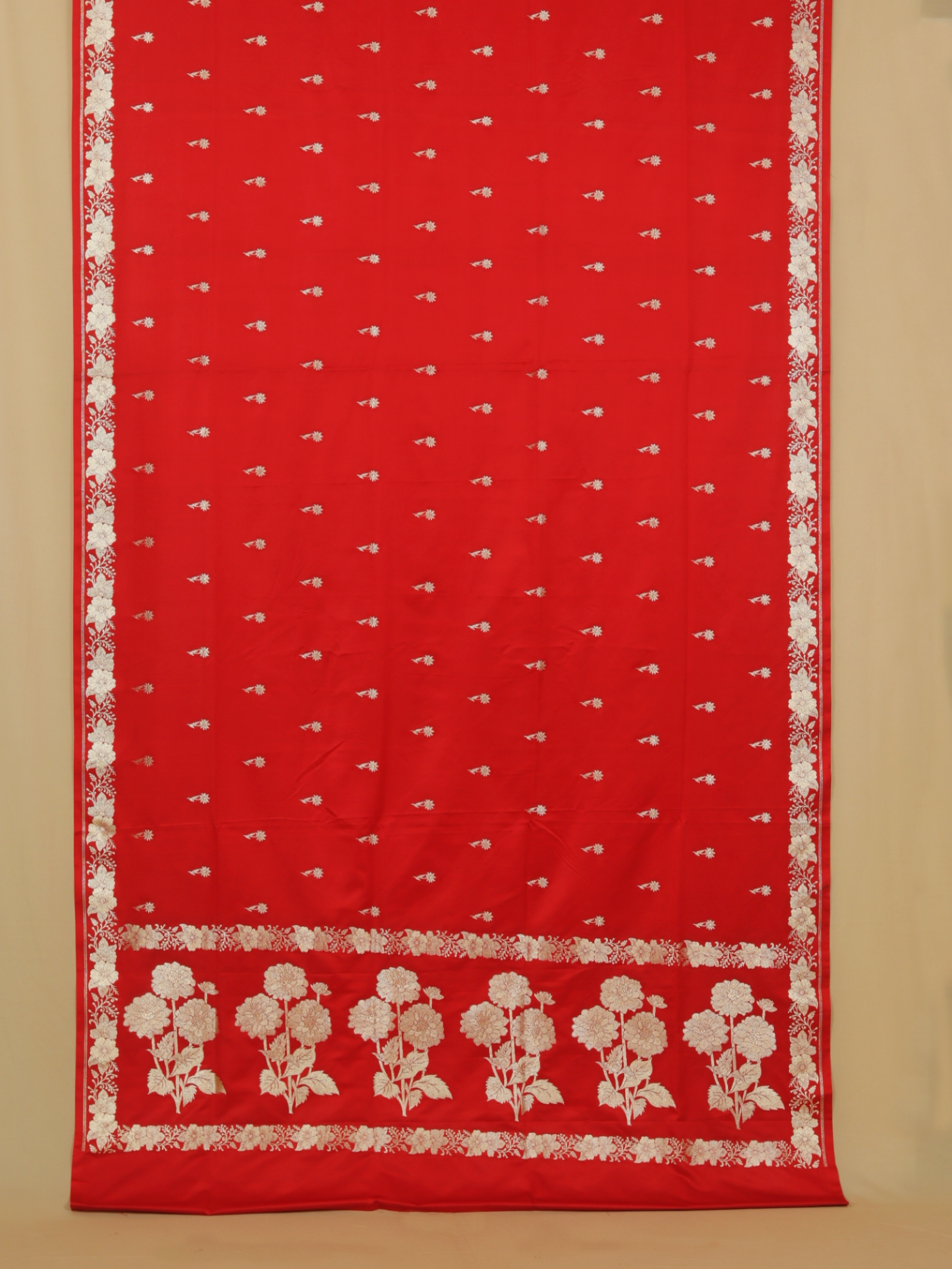 Red mashru silk banarasi saree