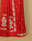 Red mashru silk banarasi saree