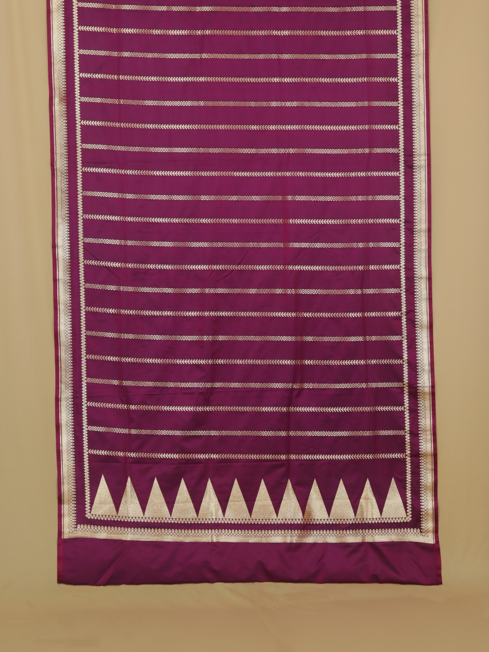 Wine majenta mashru silk banarasi saree