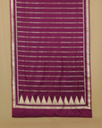 Wine majenta mashru silk banarasi saree