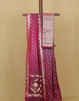 Majenta mashru silk banarasi saree