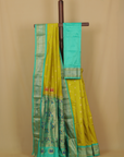 Parrot green silk paithani saree
