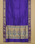 Purple silk paithani saree