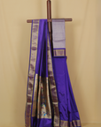 Purple silk paithani saree
