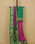 Majenta silk paithani saree