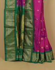 Majenta silk paithani saree