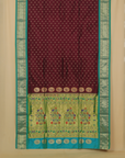 Wine silk paithani saree
