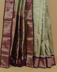 Cement silk paithani saree