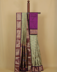 Cement silk paithani saree