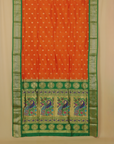 Brick rust silk paithani saree