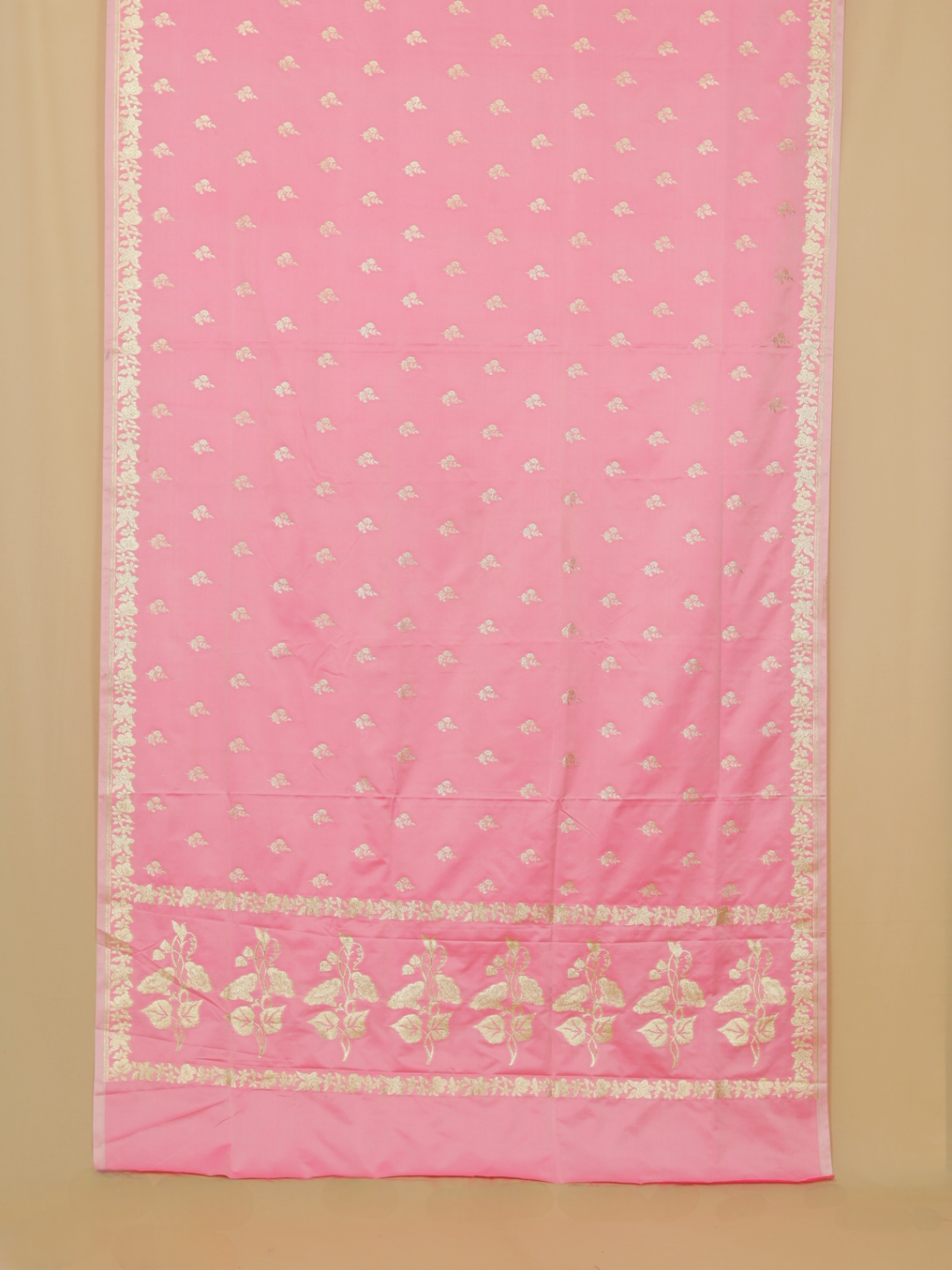 Light pink mashru silk banarasi saree