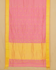 Pink silk cotton chanderi saree