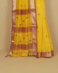 Yellow silk cotton chanderi saree