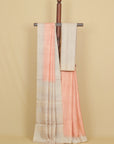 Peach semi tussar saree