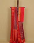 Majenta zari brocket saree