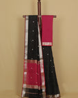 Black cotton maheshwari saree
