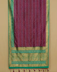 Purple majenta ikkat saree