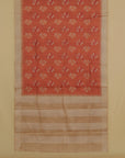 Rust semi tussar saree