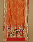 Orange paithani saree