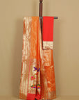 Orange paithani saree