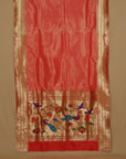 Peach paithani saree