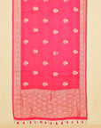Rani pink satin silk saree