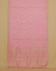 Pink satin silk saree