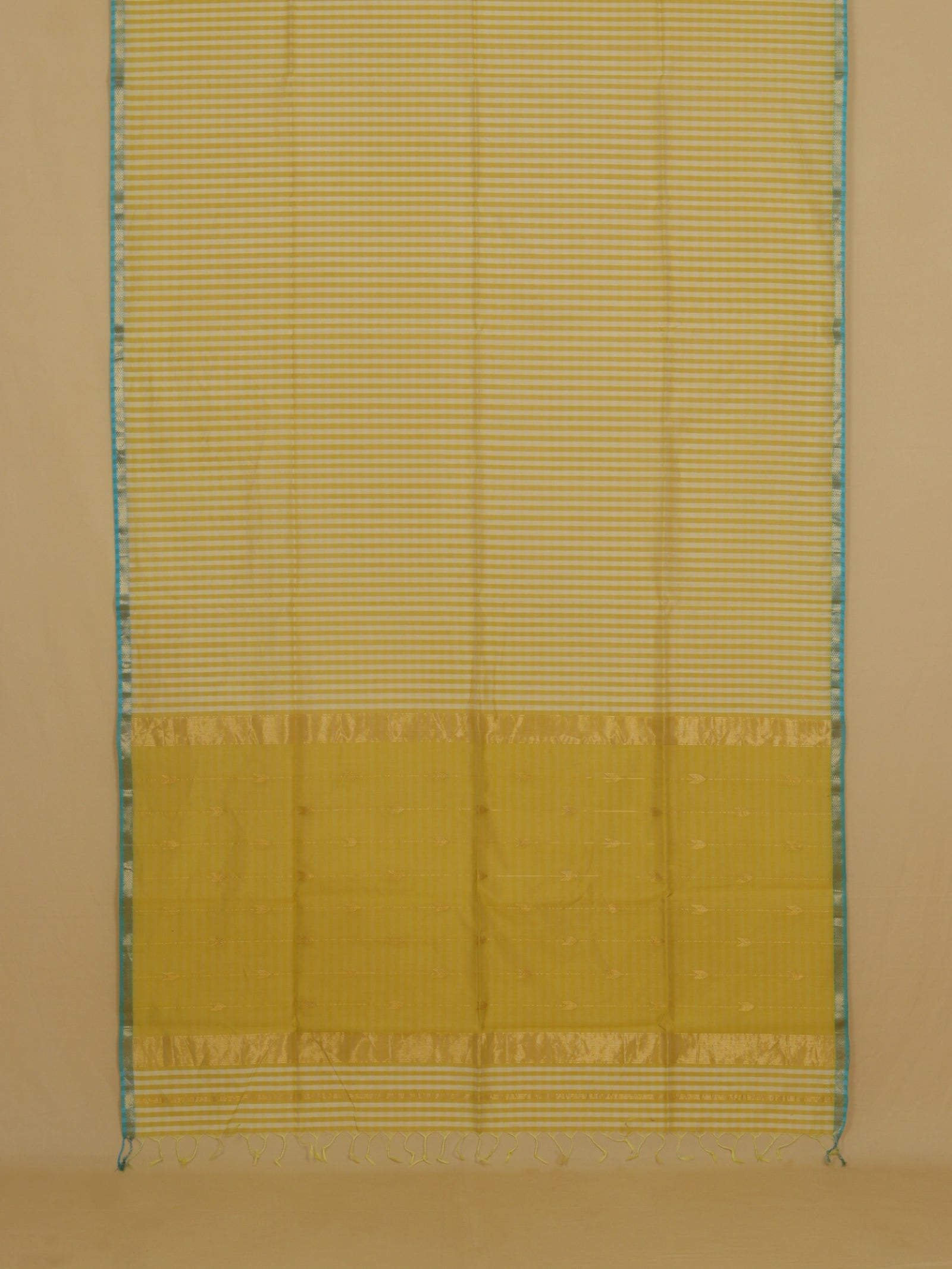 Liril green silk cotton Maheshwari saree