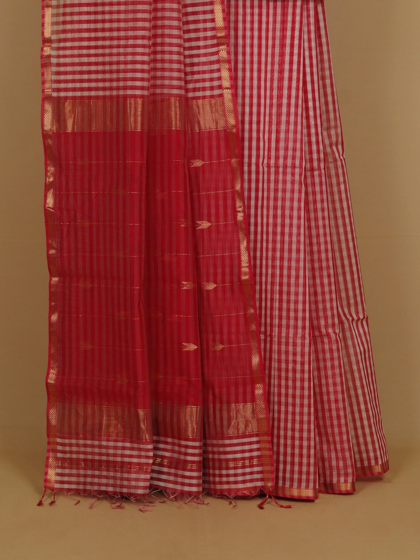 Rani silk cotton maheshwari saree