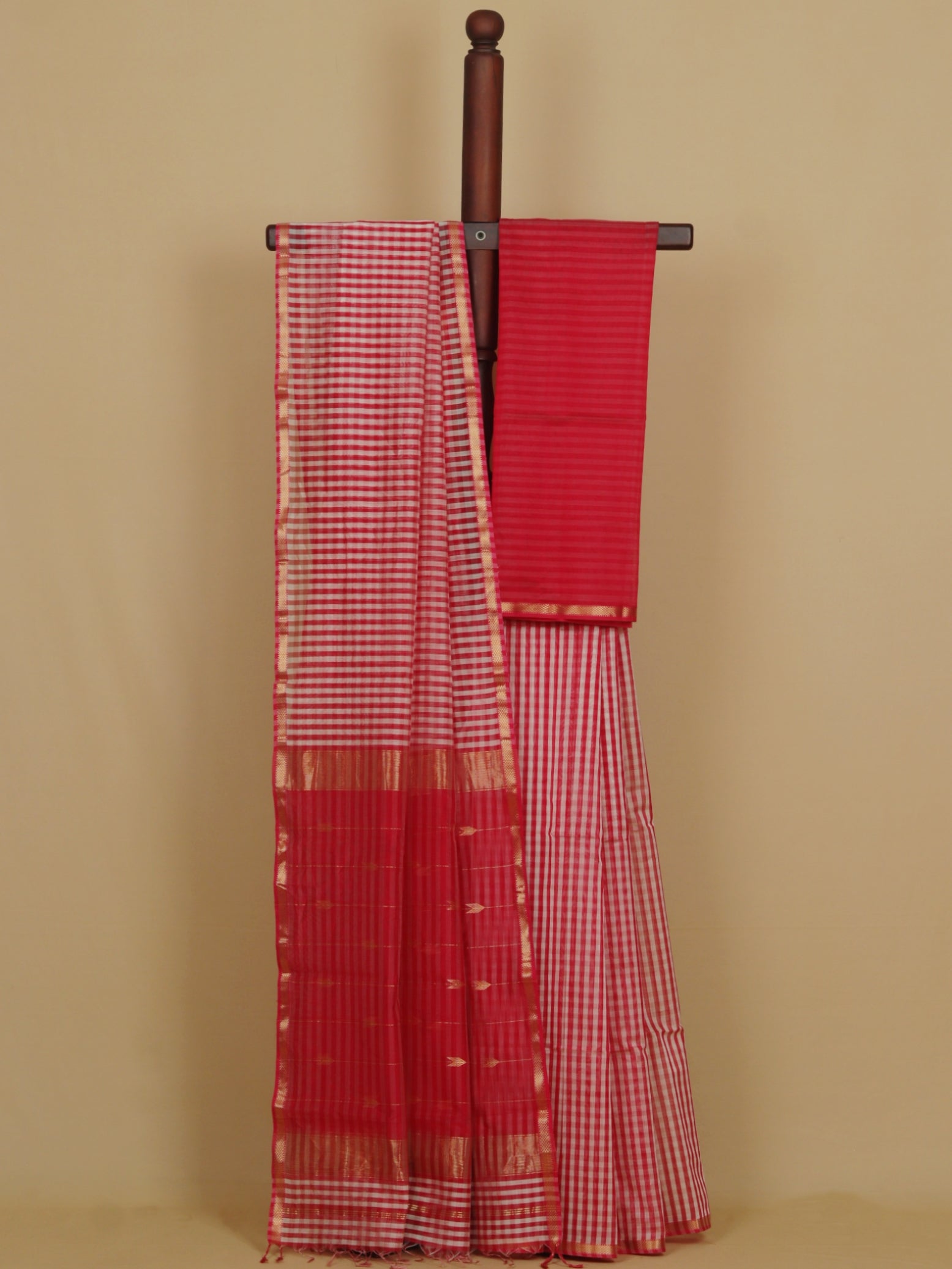 Rani silk cotton maheshwari saree