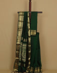 Green peshwai silk saree