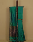 Emerald green cotton silk maheshwari saree